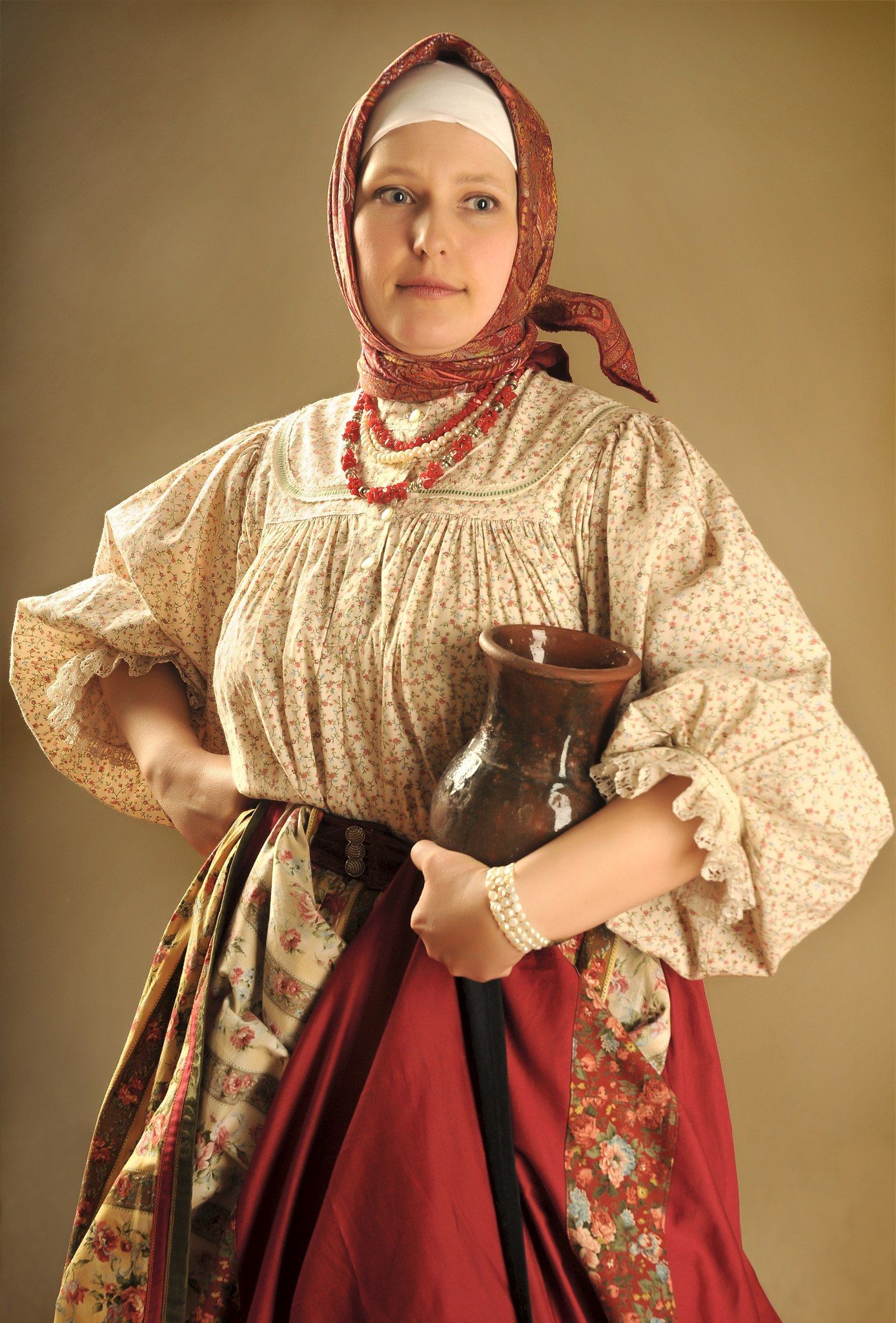 Girls in Slavic costumes in Hanoi