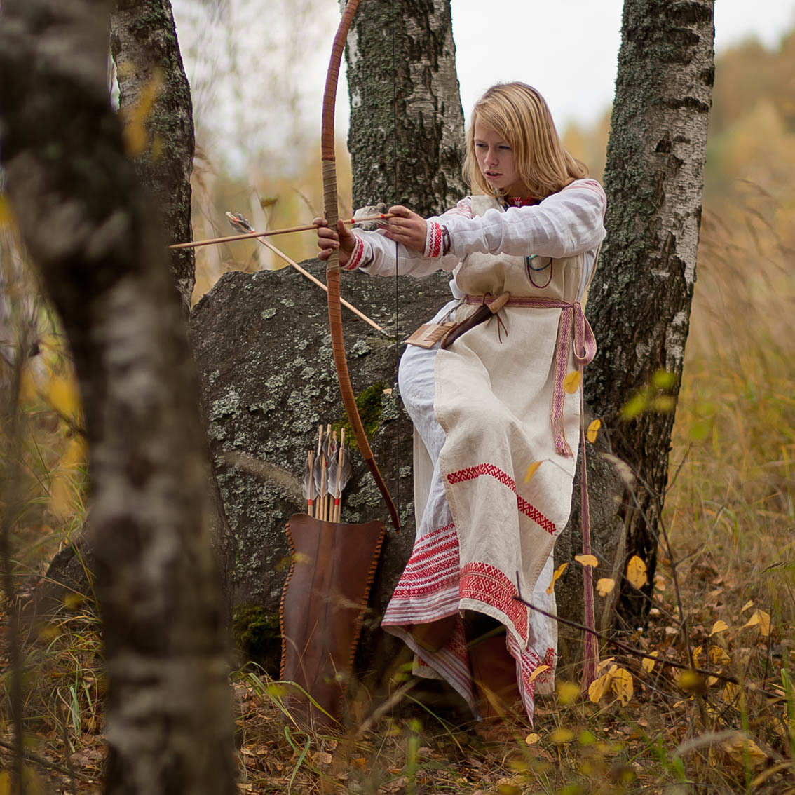 Sexy photo Girls in Slavic costumes in Hanoi